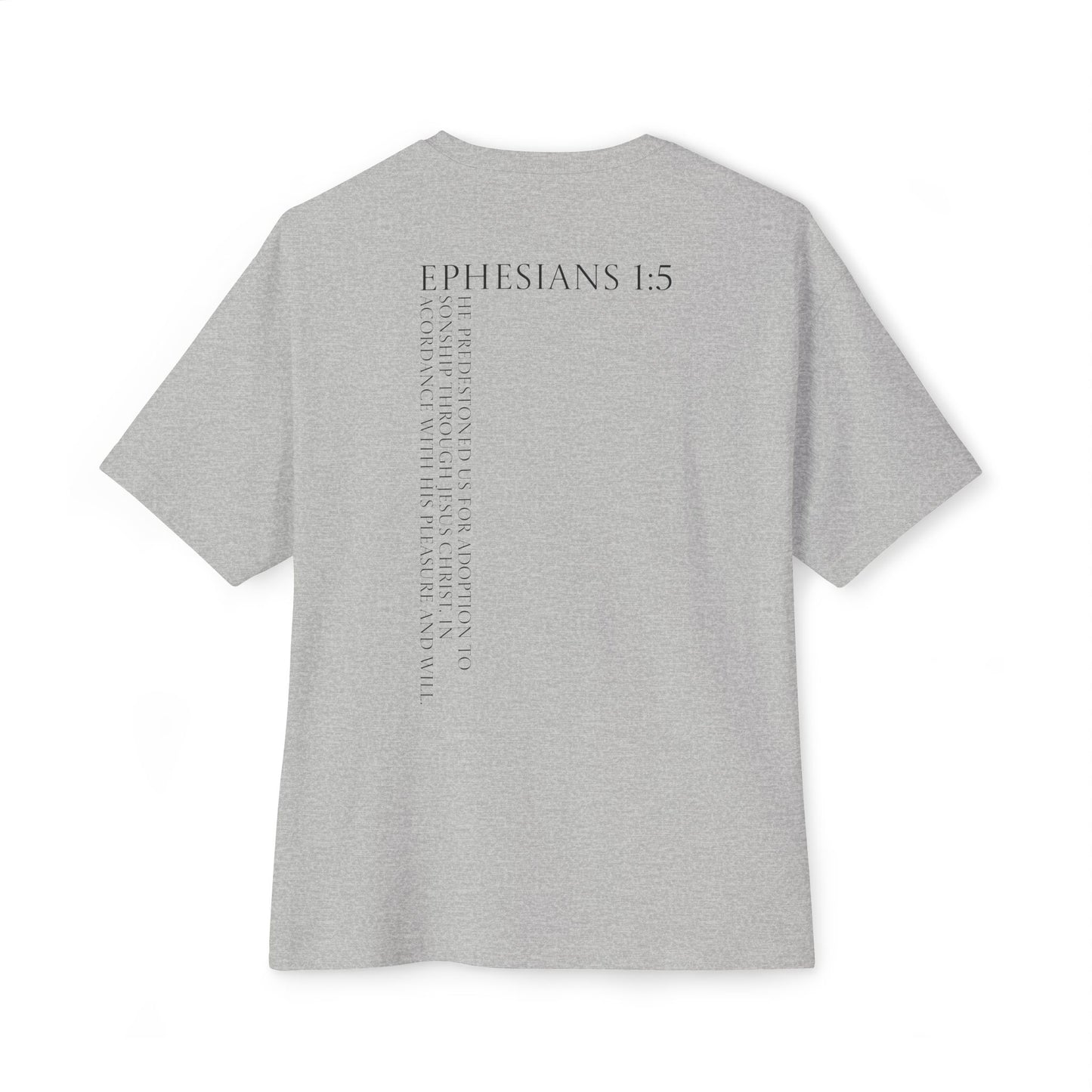 Oversized Tee "Wanted" with Bible Verse Back Print
