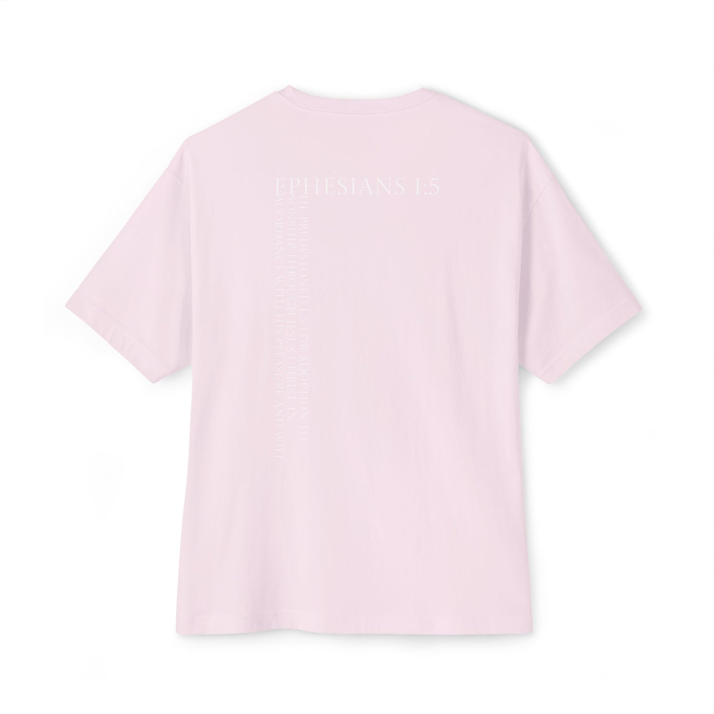 Oversized Tee "Wanted" with Bible Verse Back Print