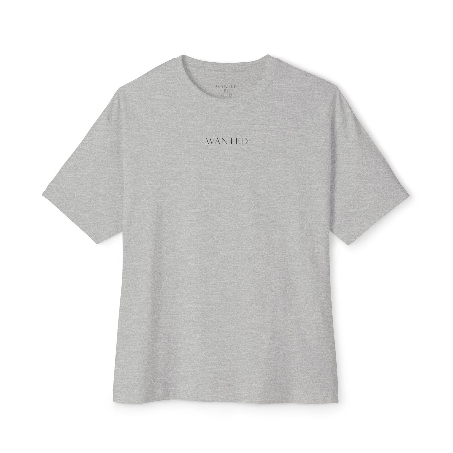 Oversized Tee "Wanted" with Bible Verse Back Print