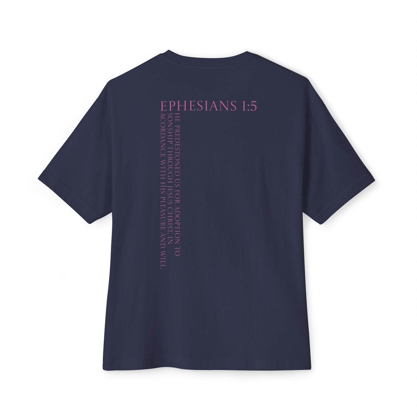 Oversized Tee "Wanted" with Bible Verse Back Print