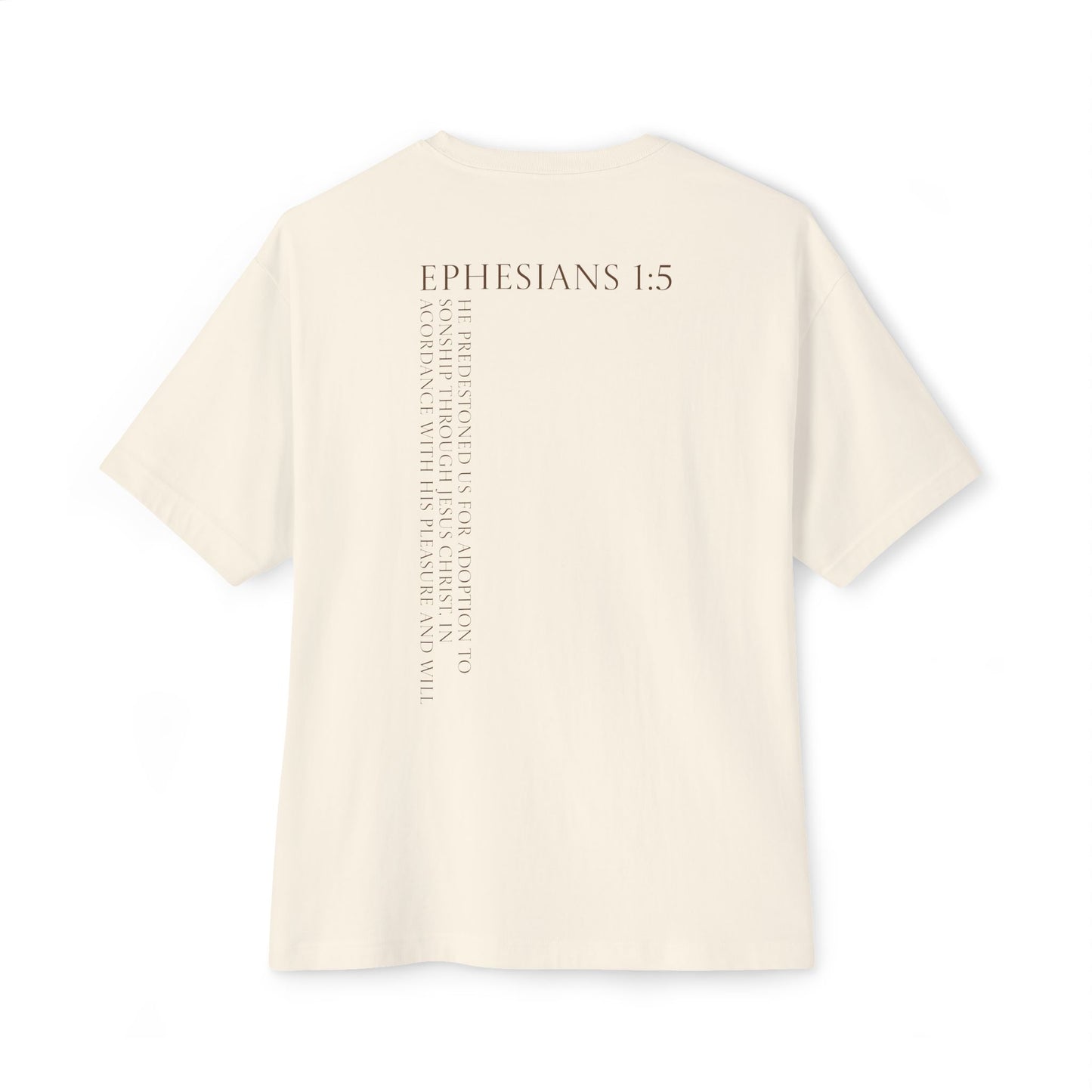Oversized Tee "Wanted" with Bible Verse Back Print