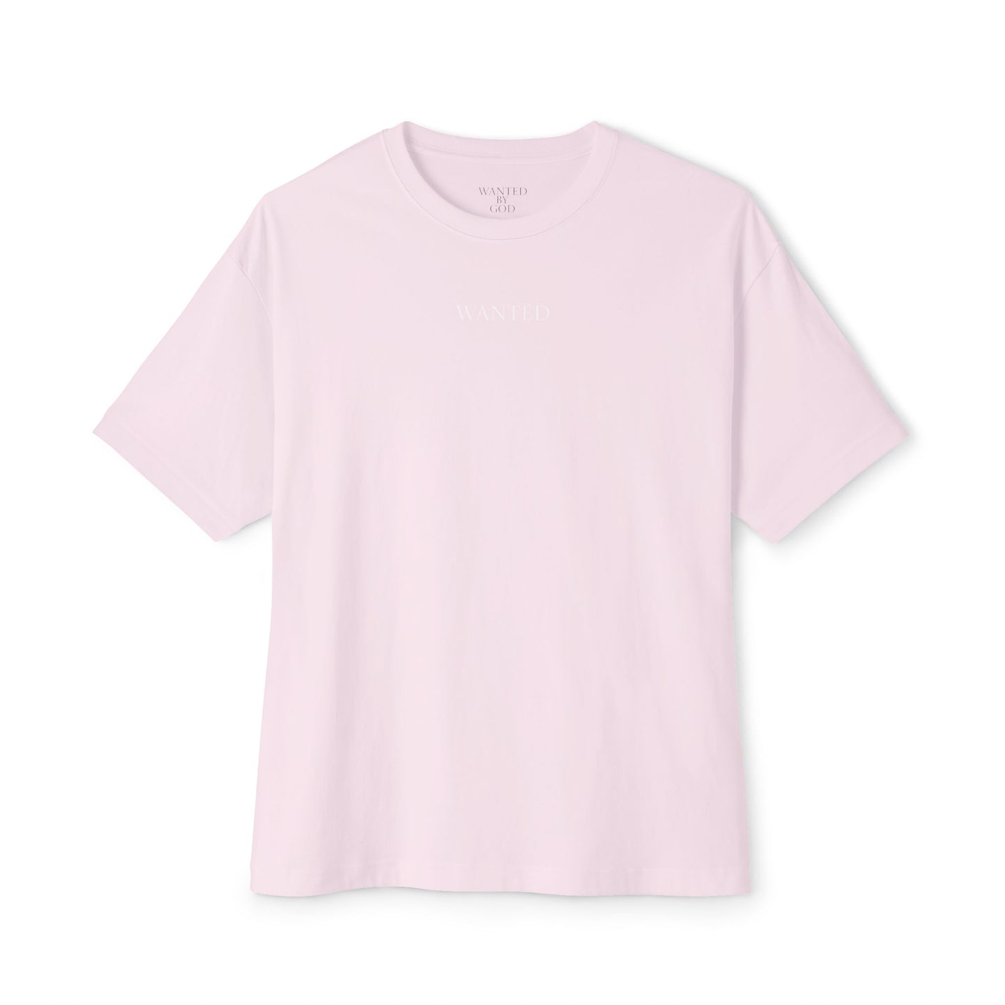 Oversized Tee "Wanted" with Bible Verse Back Print
