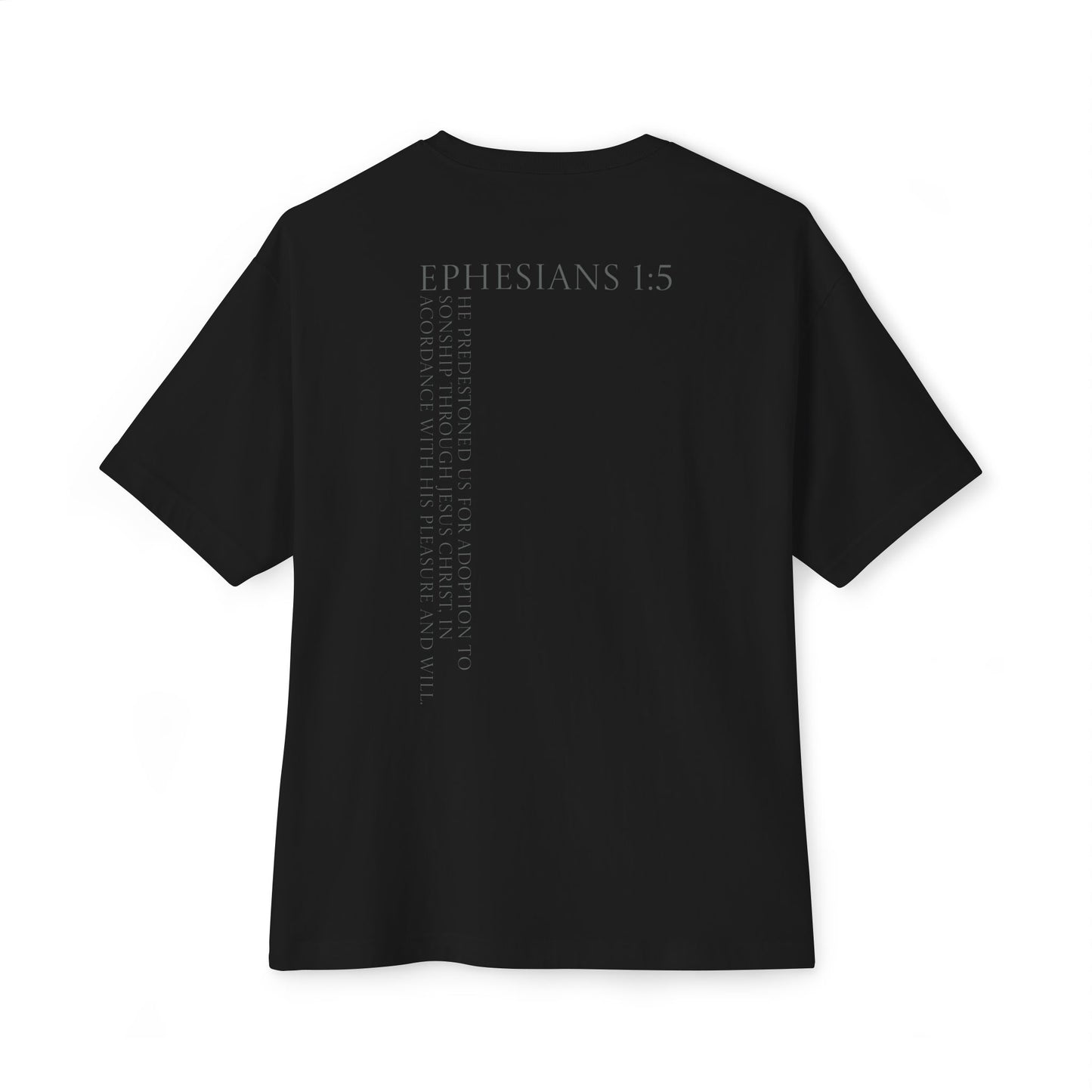 Oversized Tee "Wanted" with Bible Verse Back Print